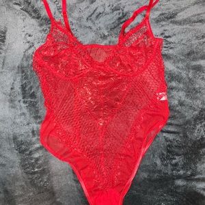 Red Lace Bodysuit